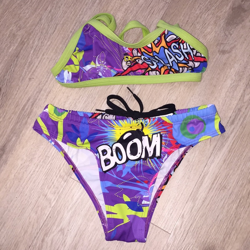 DS brand two piece swimsuit size xs. Made in Spain